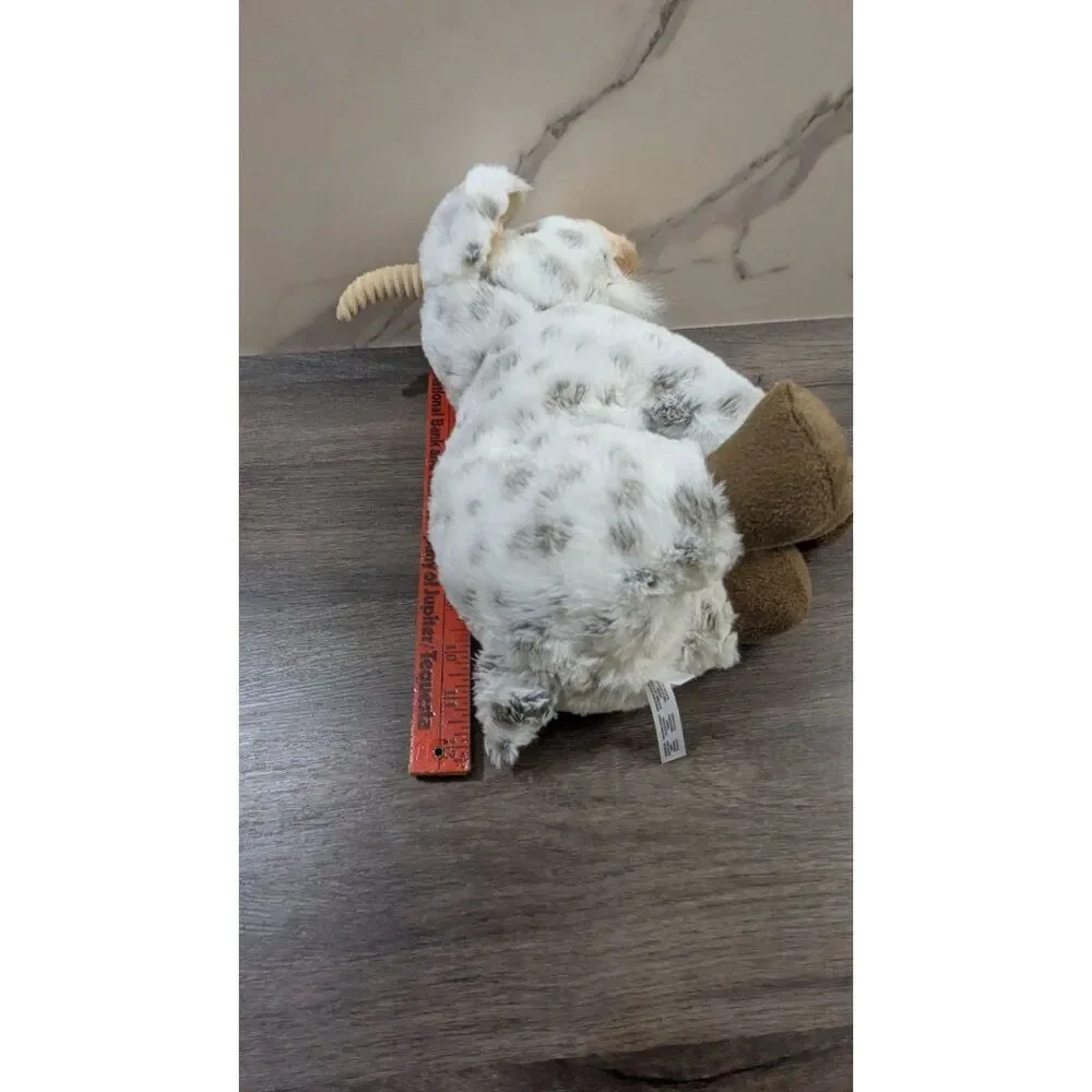 The Petting zoo Eco-Friendly Spotted Goat‎ Plush Stuffed Animal White Grey  12